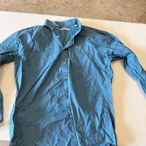 Southern Tide Green and Blue Plaid Shirt